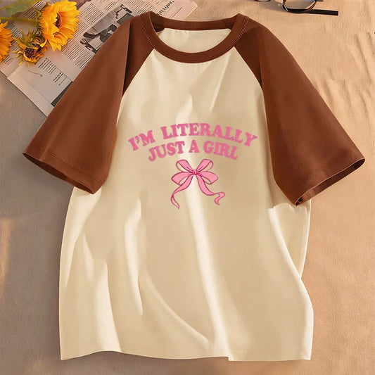 Aesthetic Girl Statement Graphic Baseball Tee