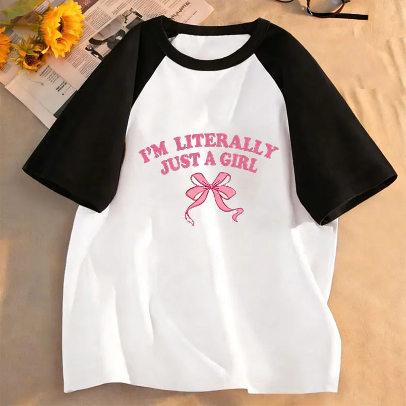 Aesthetic Girl Statement Graphic Baseball Tee