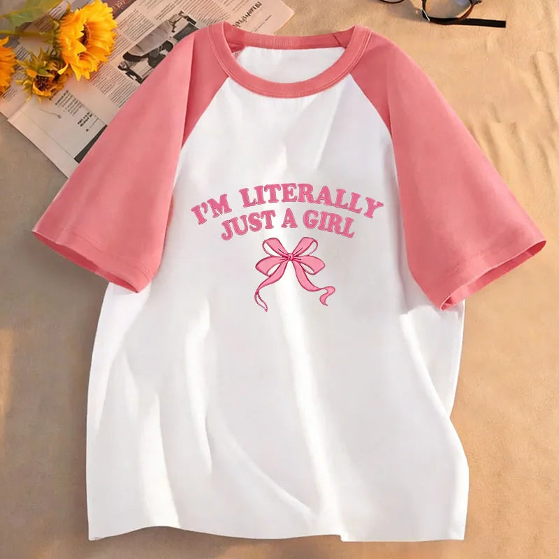 Aesthetic Girl Statement Graphic Baseball Tee